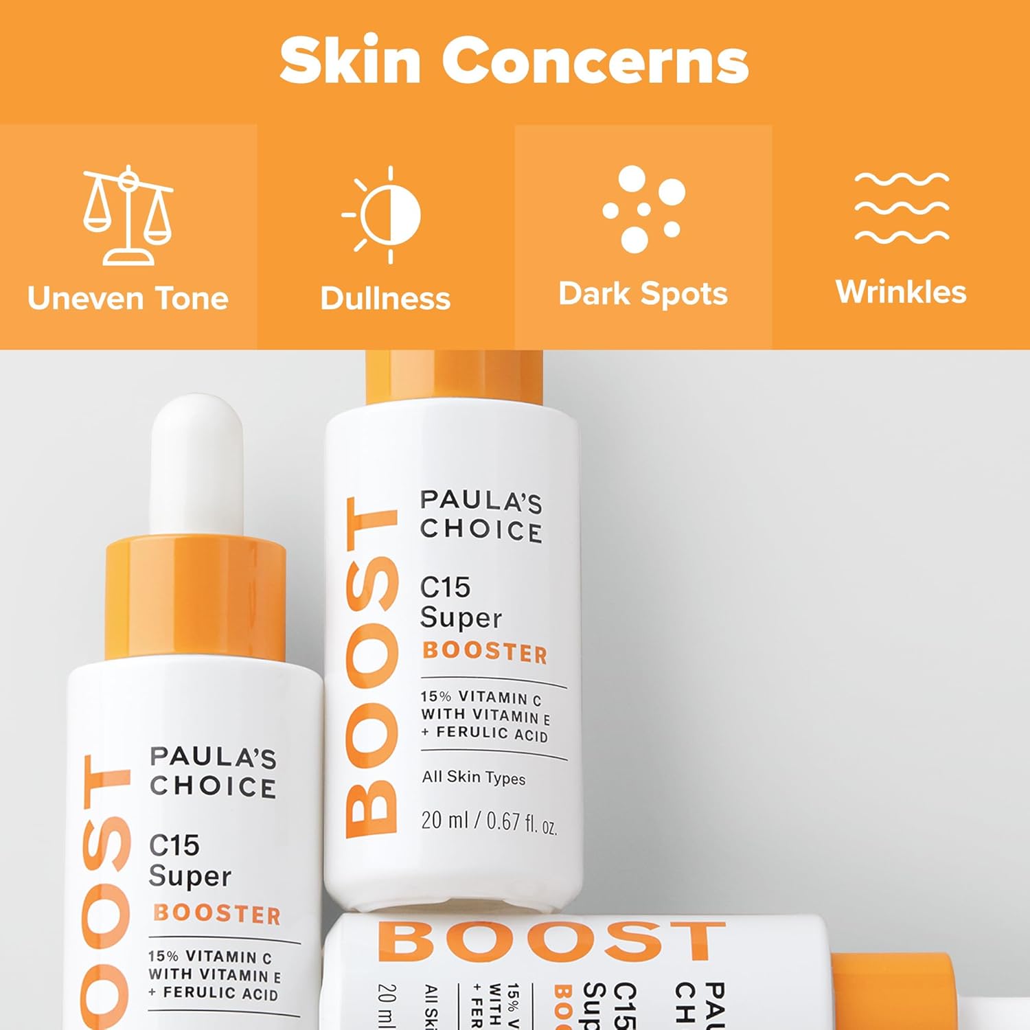 Paula's Choice BOOST C15 Super Booster – 15% Vitamin C Serum for Face with Vitam