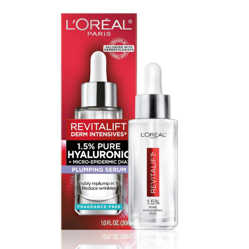 L'Oreal Paris Revitalift 1.5% Hyaluronic Acid Serum – Anti-Aging, Hydrating, Fra