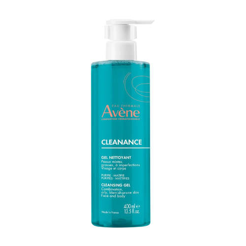 Avène Cleanance Cleansing Gel – Soap-Free Face & Body Cleanser for Oily & Acne-P