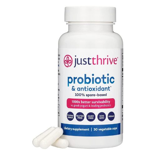 Just Thrive Probiotic & Antioxidant Supplement – 100% Spore-Based Digestive & Im