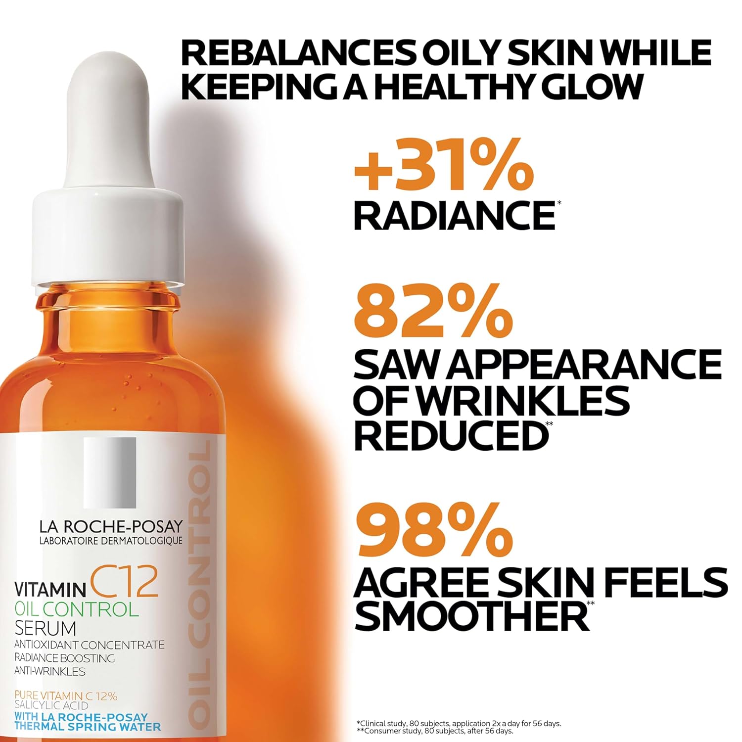 La Roche-Posay Pure 12% Vitamin C Face Serum – Brightening & Anti-Wrinkle Serum 