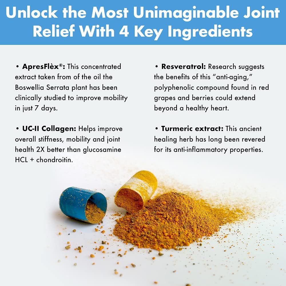 Instaflex Advanced Joint Support Supplement – With UC-II Collagen, Turmeric, Bos