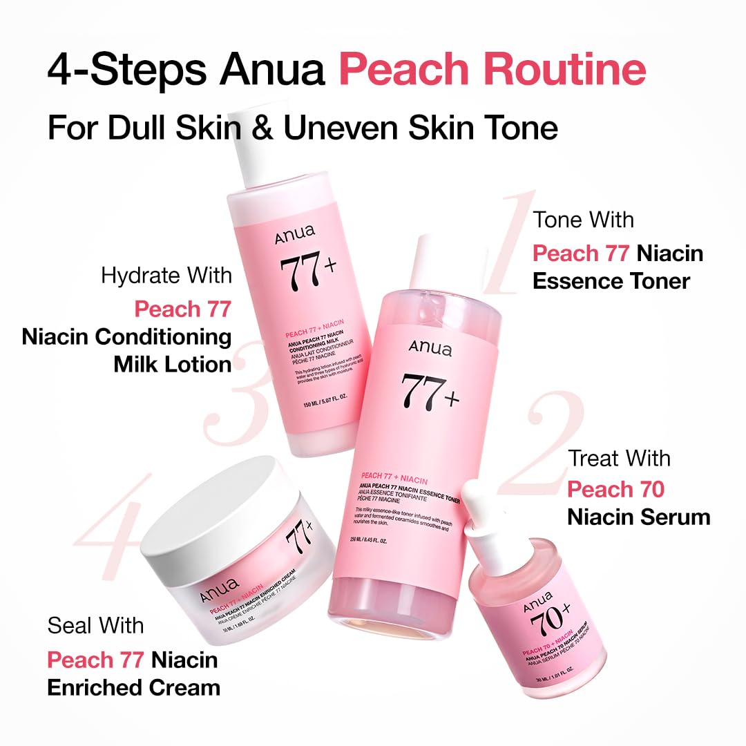 Anua Peach 70 Niacinamide Serum 30ml (1.01 fl oz) | Brightening & Hydrating Face