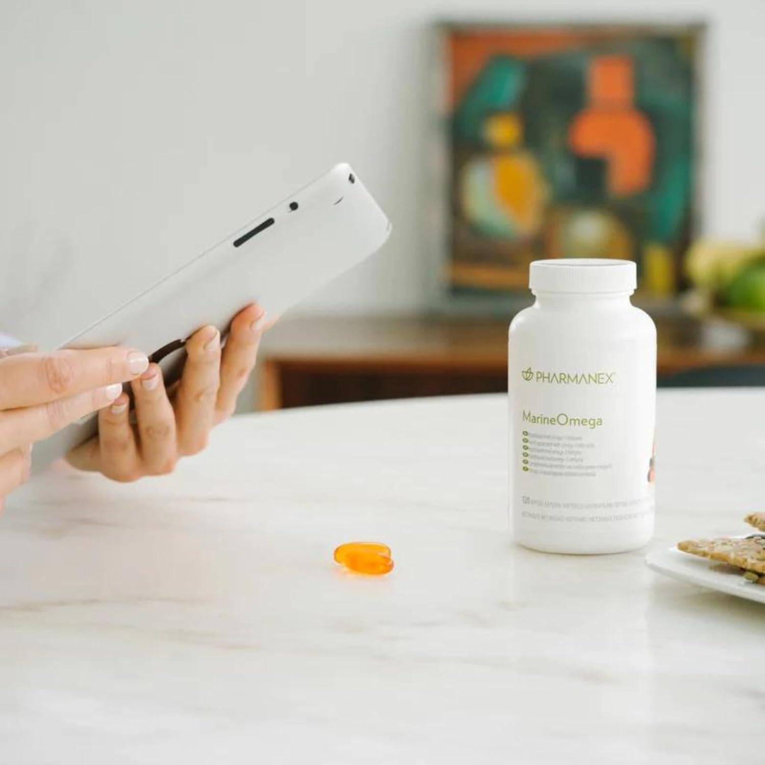 Marine Omega – Omega-3 & Krill Oil Supplement, 1200mg DHA & EPA per Serving, 120