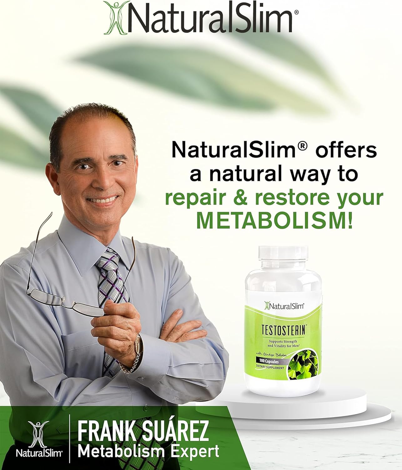 NaturalSlim Natural Testosterone Booster for Men – Energy, Muscle & Metabolism S