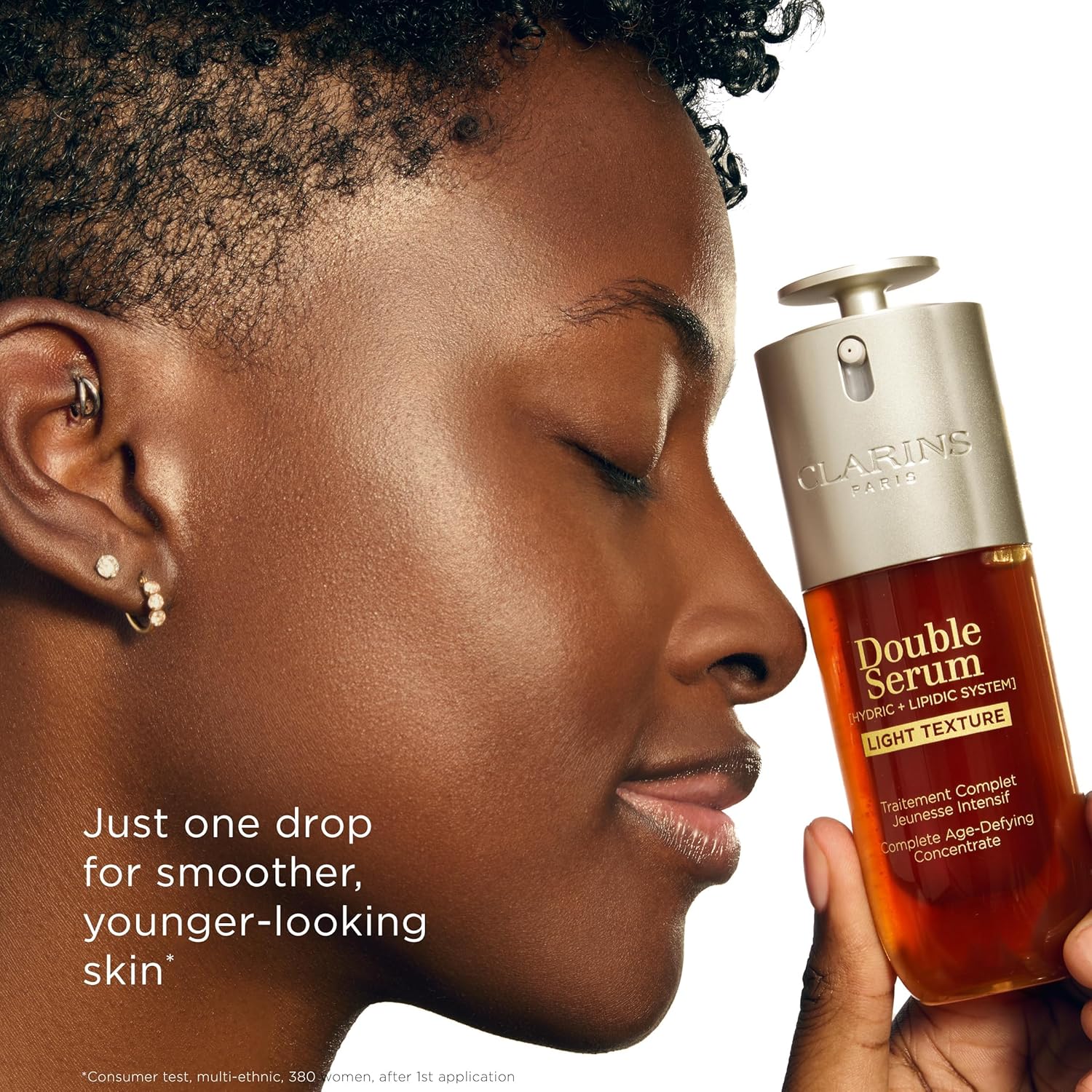 Clarins Double Serum Light Texture – Anti-Aging Serum for Radiance, Firmness & P