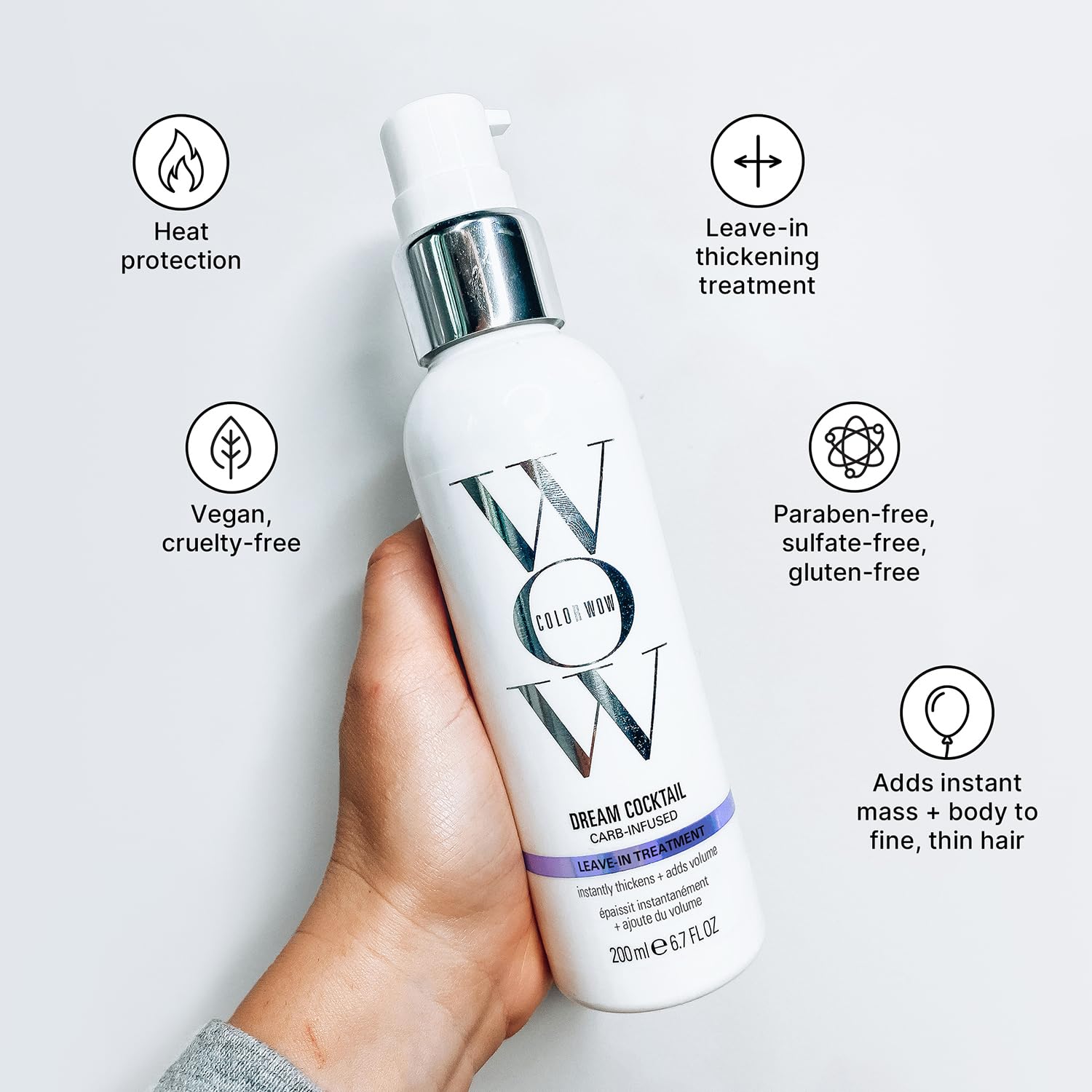 COLOR WOW Dream Cocktail Carb Infused Leave-In Treatment | Transform Thin Hair t