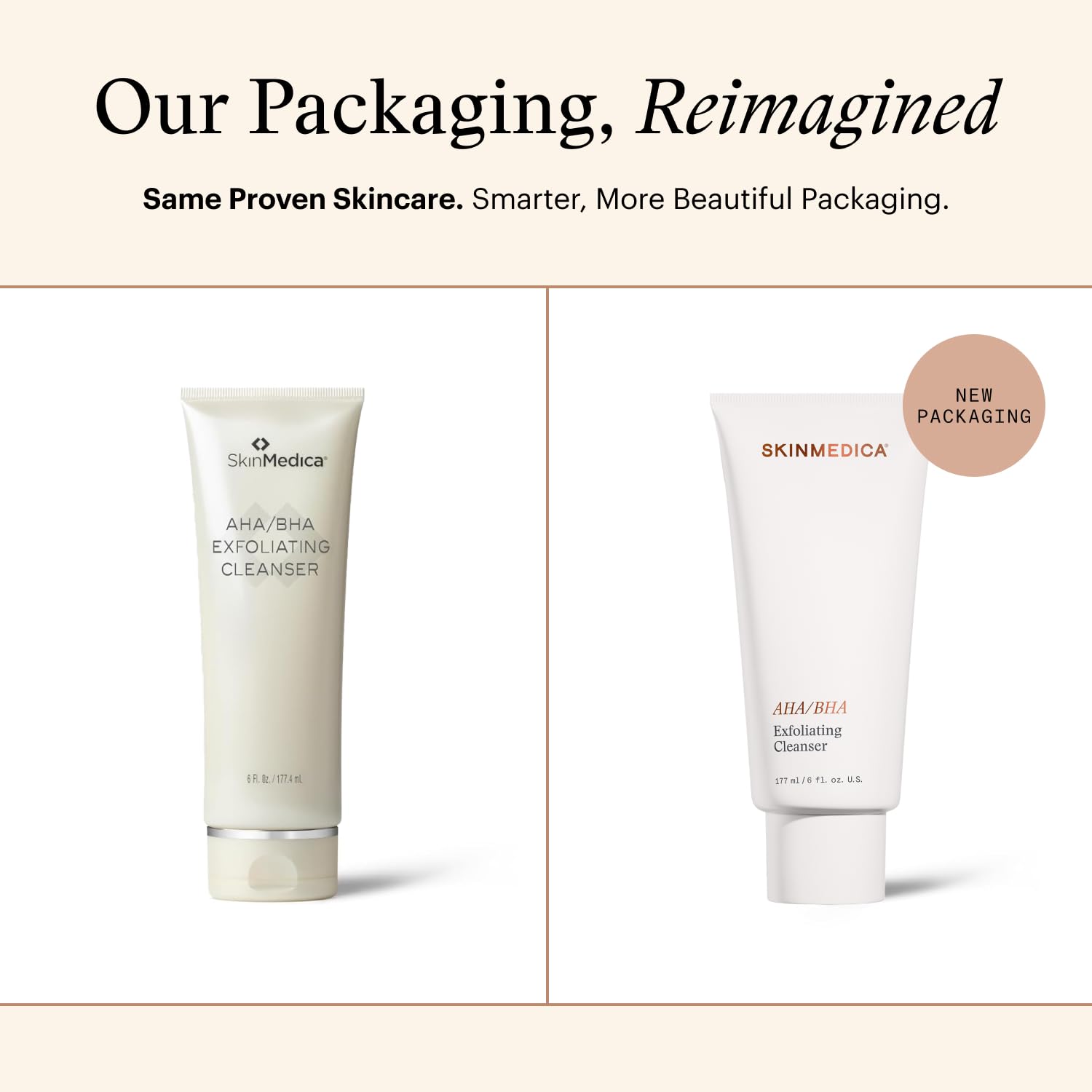 SkinMedica AHA/BHA Exfoliating Face Wash – Gentle Facial Scrub with Jojoba Oil f