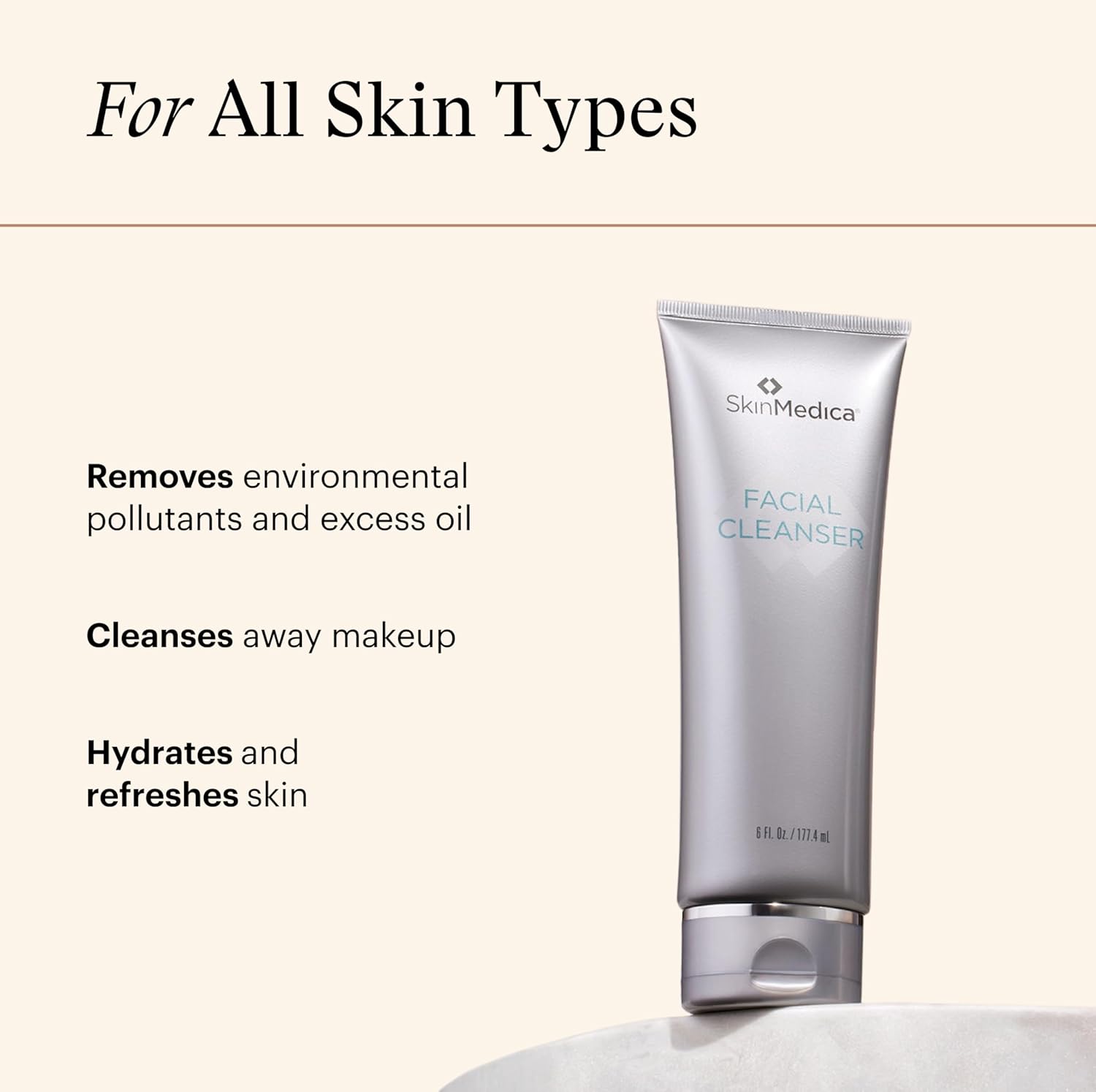 SkinMedica Facial Cleanser Foaming Face Wash for All Skin Types – Gently Removes