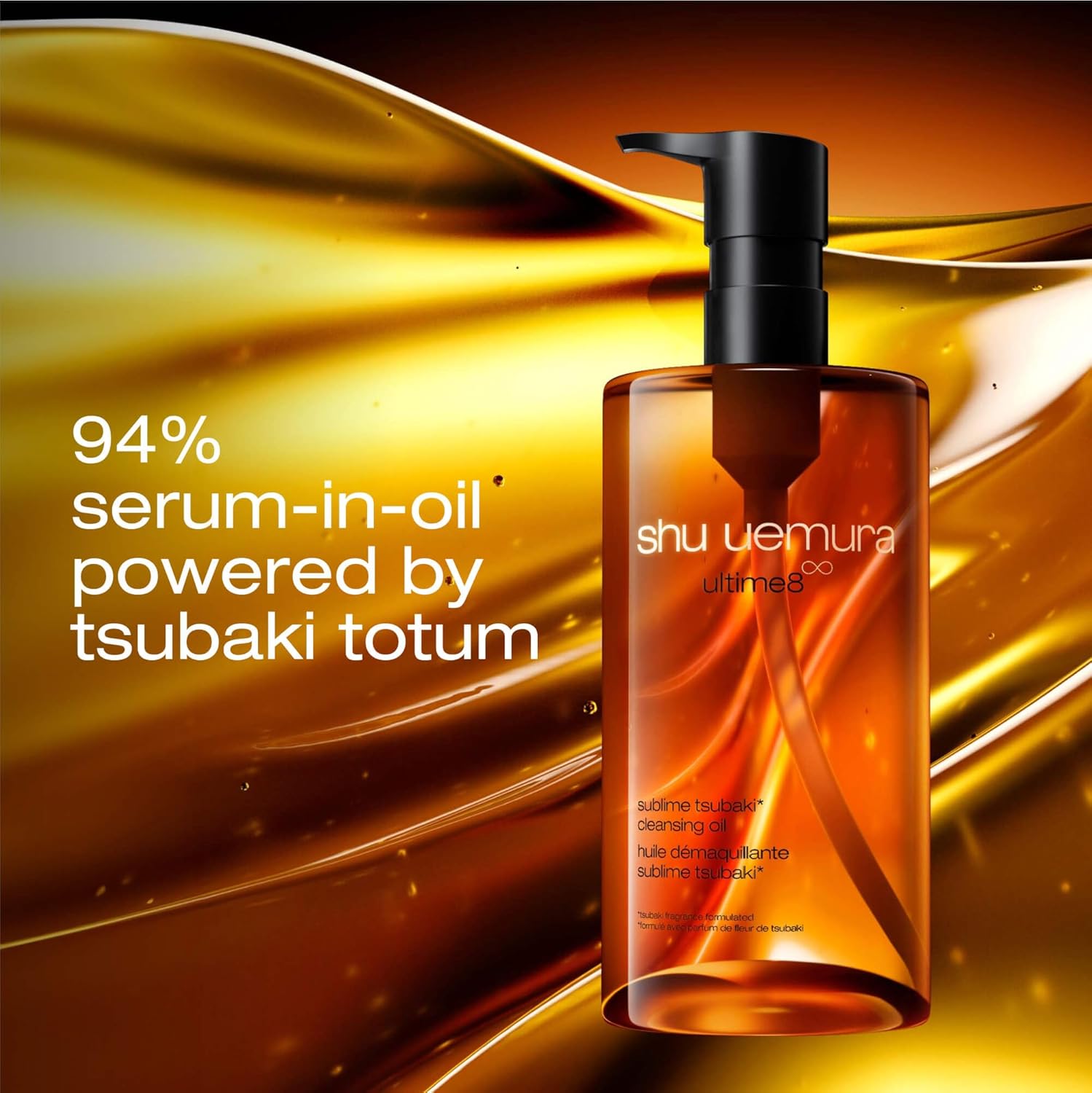 Shu Uemura Ultime8 Sublime Tsubaki Cleansing Oil – Gentle Makeup Remover & Facia