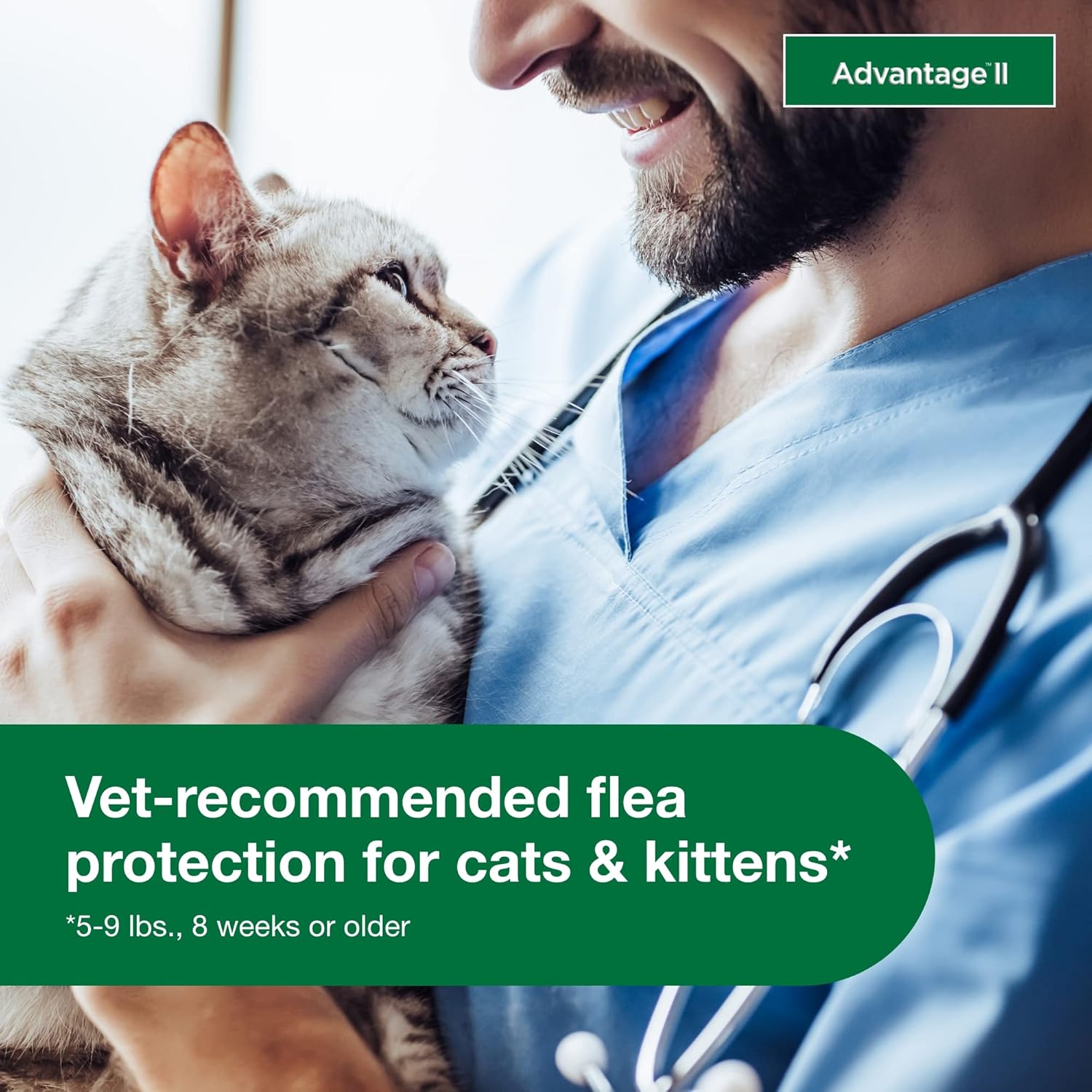 Advantage II Flea Treatment for Small Cats – Vet-Recommended, 6-Month Supply for