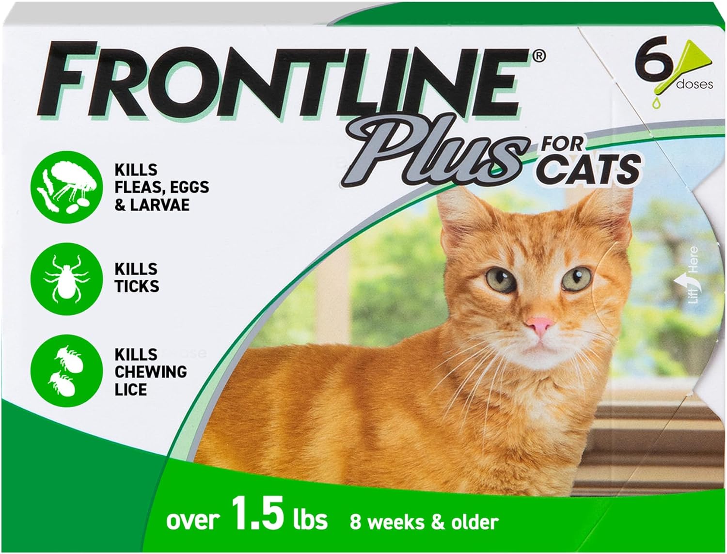 Frontline Plus for Cats and Kittens 6 Doses 100% Genuine U.S EPA Approve
