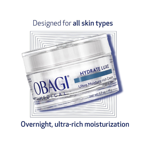 Obagi Hydrate Luxe Moisture-Rich Face Cream – Deep Hydration Anti-Aging Skincare for Dry & Sensitive Skin 1.7 ounce