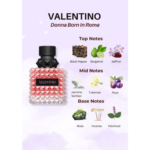 Valentino Donna Born In Roma Eau de Parfum Spray for Women 3.4 oz – Long Lasting Luxury Fragrance USA