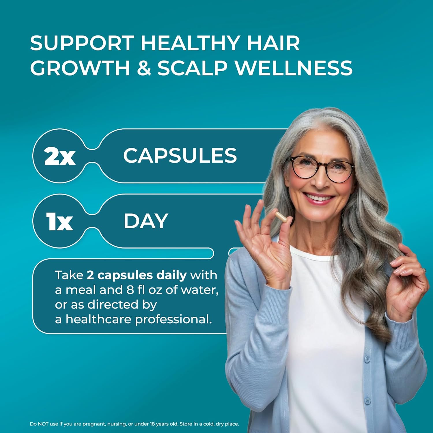 PUREHEALTH RESEARCH ReGrow Hair Growth Vitamins – Biotin, Saw Palmetto & Collagen Hair Supplement for Thicker, Healthier Hair (60 Capsules)