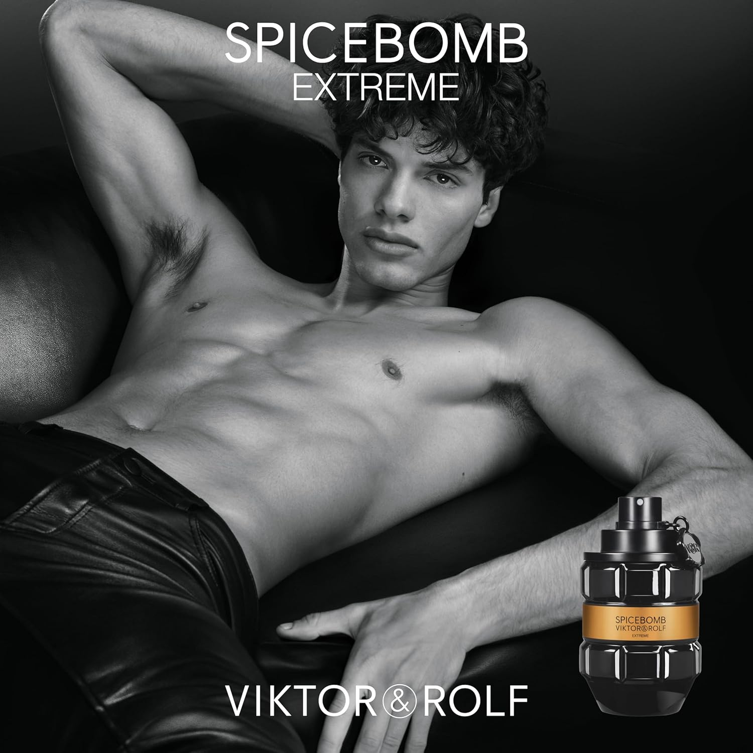 Viktor & Rolf Spicebomb Extreme Eau de Parfum for Men 3 oz – Woody Spicy Amber Vanilla Cologne