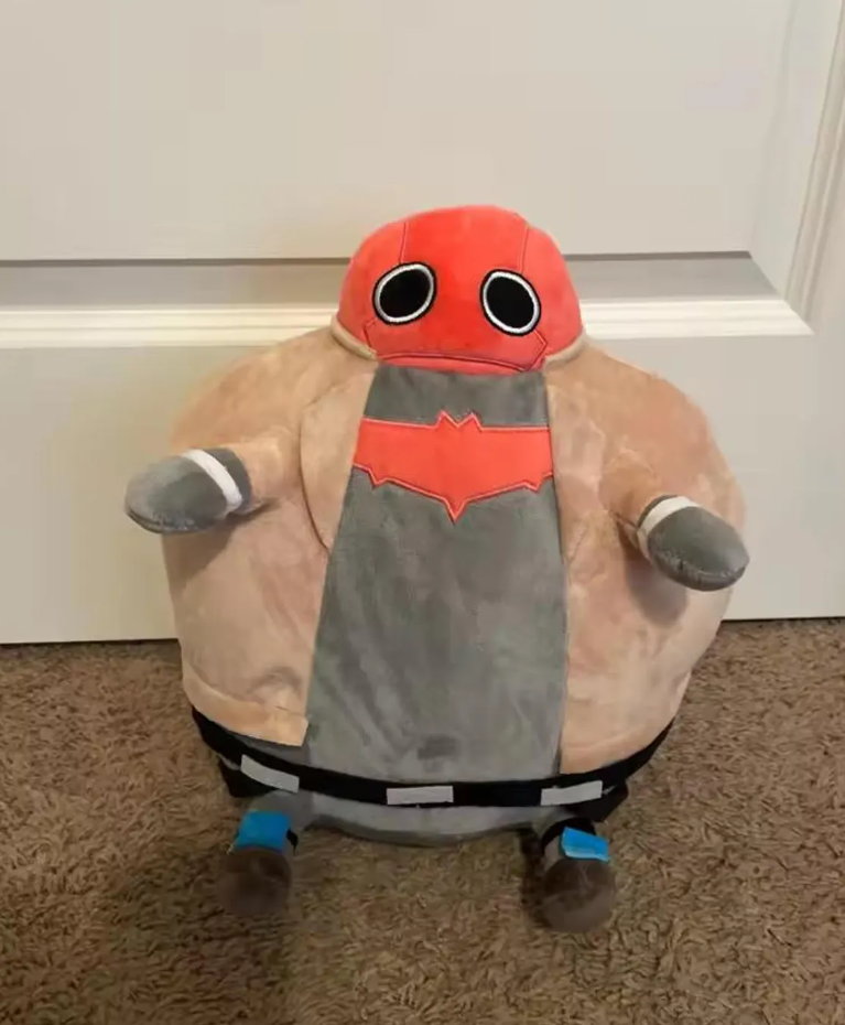 Cute Jason Todd Plush Toy – Red Hood Inspired Stuffed Doll | Holiday Gift & Fan Collectible (30×25×25cm)