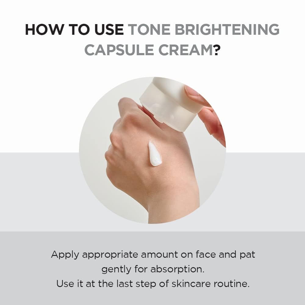 SKIN1004 Tone Glowing Capsule Cream, Brightening Korean Face Moisturizer with Ce