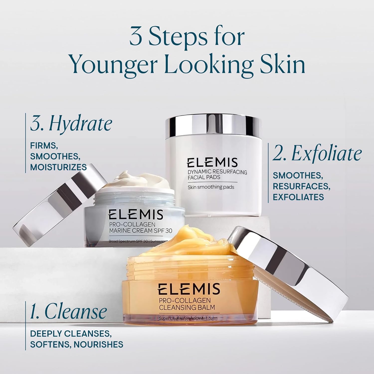 ELEMIS Pro-Collagen Cleansing Balm, Hydrating Facial Cleanser & Makeup Remover –